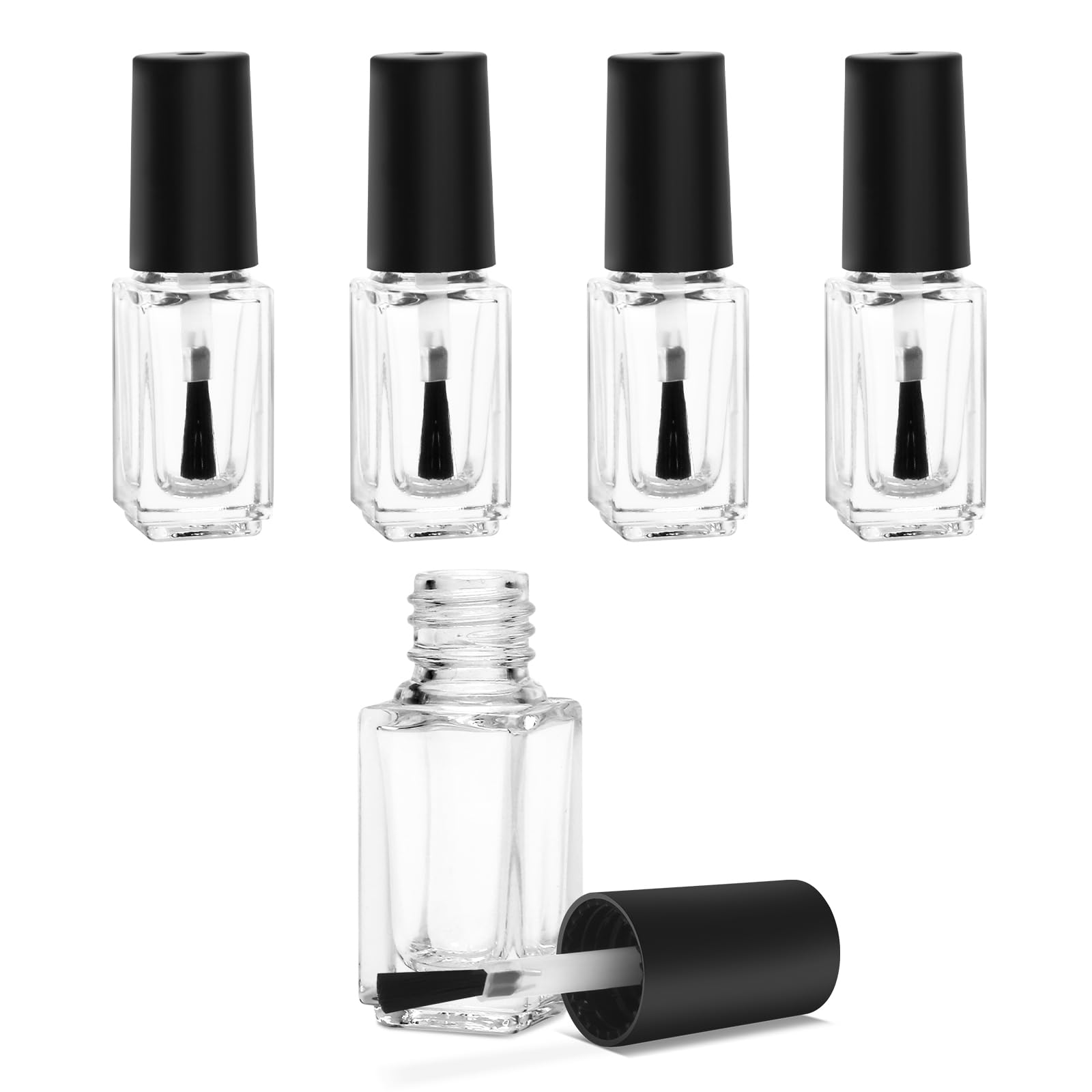 Amazon | AHIER ネイルポリッシュボトル 空のマニキュアボトル ブラシ